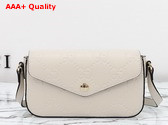 Gucci GG Super Mini Shoulder Bag in White GG Leather 772794 Replica