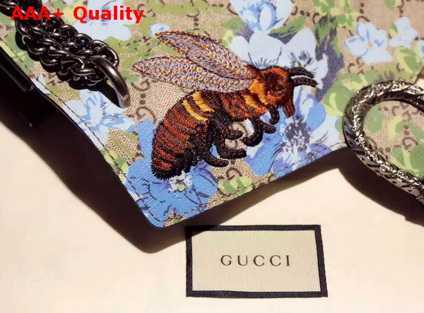 Gucci GG Supreme Canvas Bag with Painted Flowers and Patches Small Size Replica