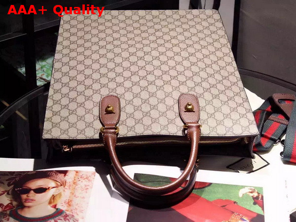 Gucci GG Supreme Canvas Tote With Bee Embroidery Replica