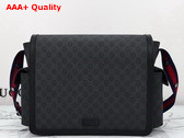 Gucci GG Supreme Diaper Bag in Black and Grey GG Supreme Canvas 495909 Replica