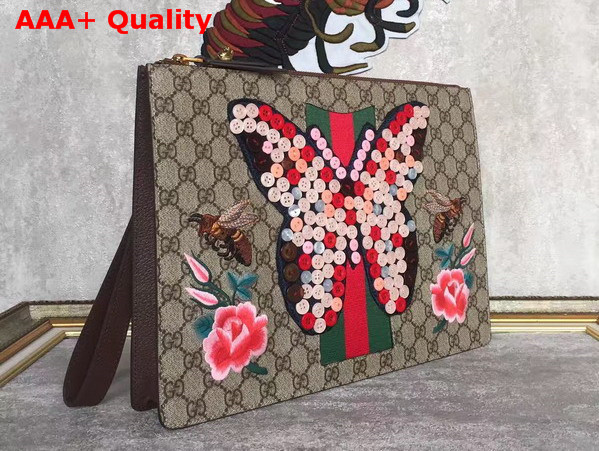 Gucci GG Supreme Mens Bag with Butterfly 433665 Replica