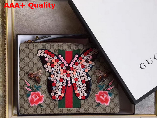 Gucci GG Supreme Mens Bag with Butterfly 433665 Replica