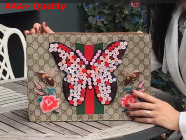 Gucci GG Supreme Mens Bag with Butterfly 433665 Replica