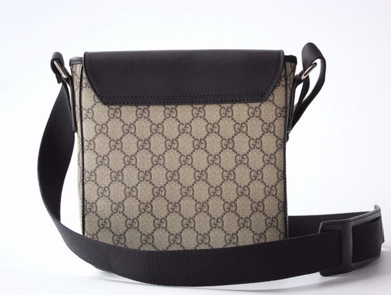 Gucci GG Supreme Messenger Bag Beige and Ebony GG Supreme Canvas