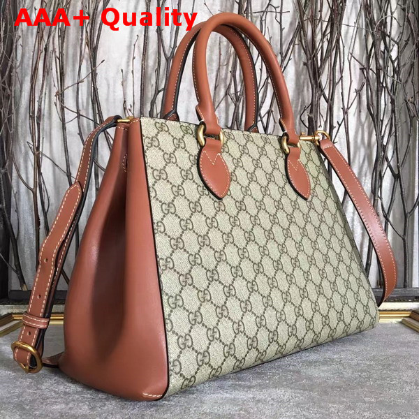 Gucci GG Supreme Top Handle Bag Brown Replica