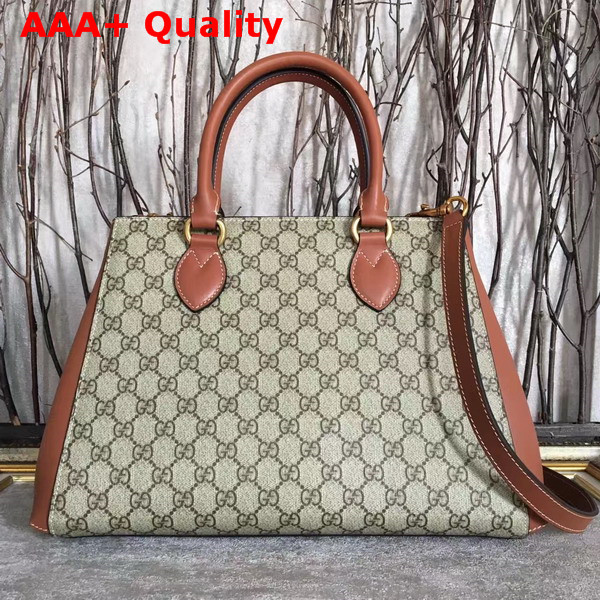 Gucci GG Supreme Top Handle Bag Brown Replica