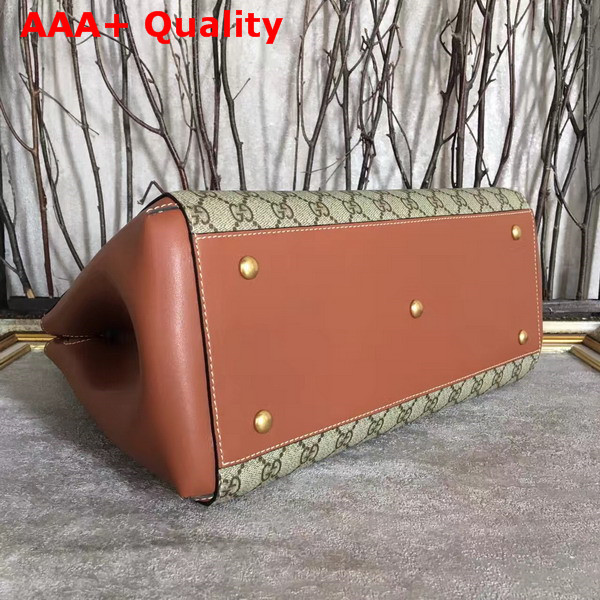 Gucci GG Supreme Top Handle Bag Brown Replica