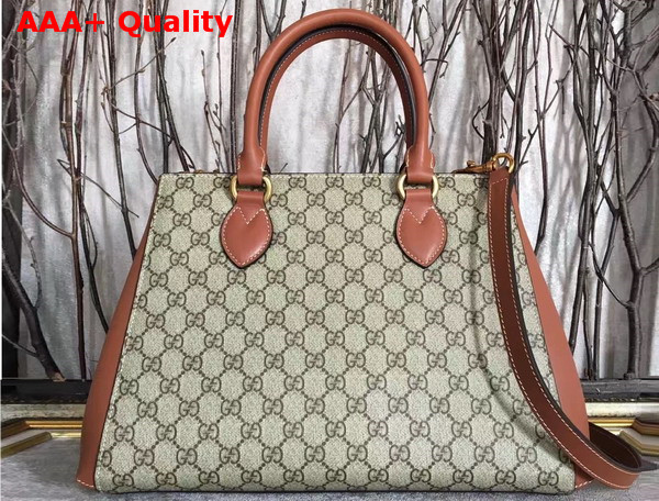 Gucci GG Supreme Top Handle Bag Brown Replica