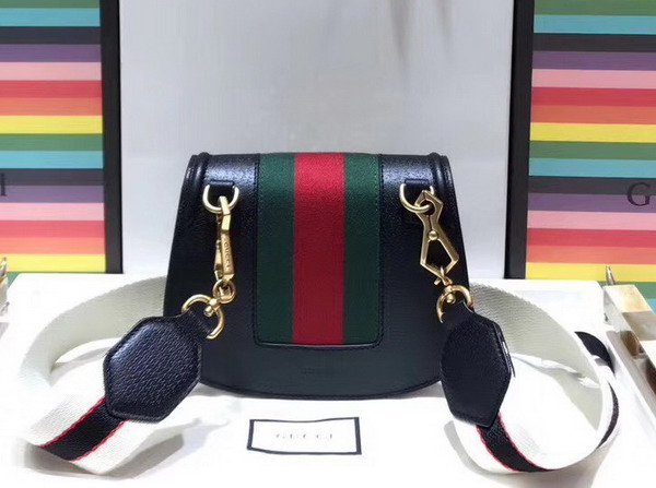 Gucci GucciTotem Small Shoulder Bag Black Leather 505387