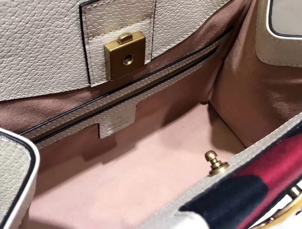 Gucci Guccitotem Medium Top Handle Bag in Ivory Leather