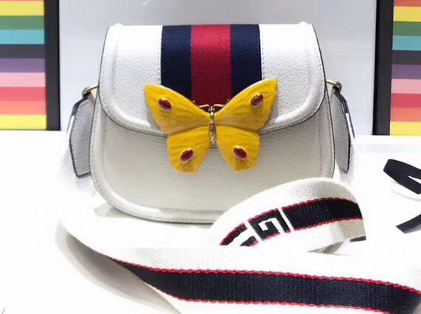 Gucci Guccitotem Small Shoulder Bag Ivory Leather 505388