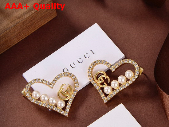 Gucci Heart Earings in Gold Replica