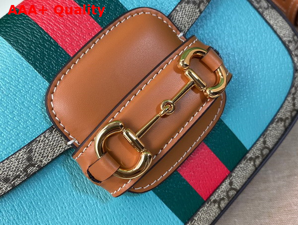 Gucci Horsebit 1955 Mini Bag in Blue Leather 658574 Replica