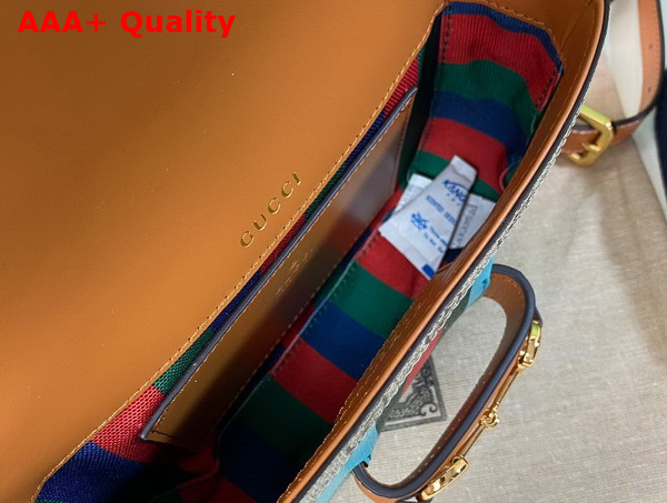 Gucci Horsebit 1955 Mini Bag in Blue Leather 658574 Replica