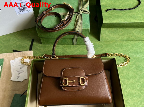 Gucci Horsebit 1955 Mini Bag in Light Brown Leather 703848 Replica