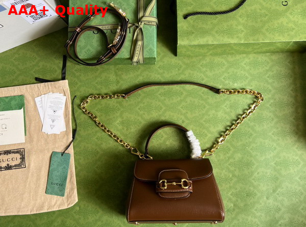 Gucci Horsebit 1955 Mini Bag in Light Brown Leather 703848 Replica