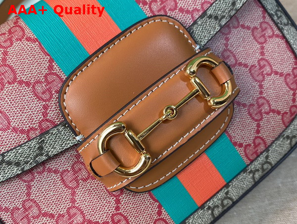 Gucci Horsebit 1955 Mini Bag in Red GG Supreme Canvas Replica