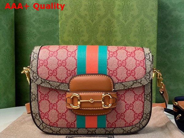 Gucci Horsebit 1955 Mini Bag in Red GG Supreme Canvas Replica