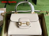 Gucci Horsebit 1955 Mini Bag in White Leather 703848 Replica