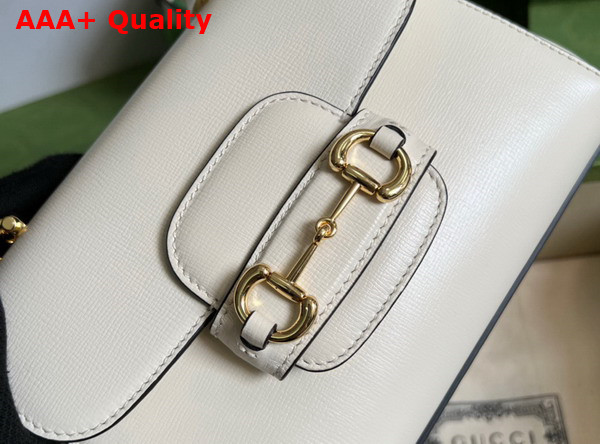 Gucci Horsebit 1955 Mini Bag in White Leather 703848 Replica