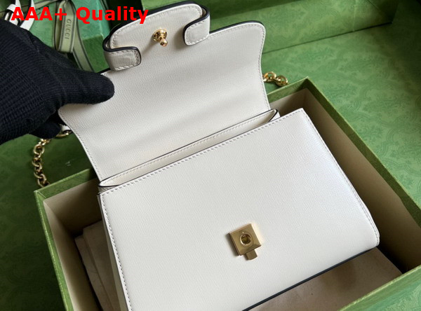 Gucci Horsebit 1955 Mini Bag in White Leather 703848 Replica