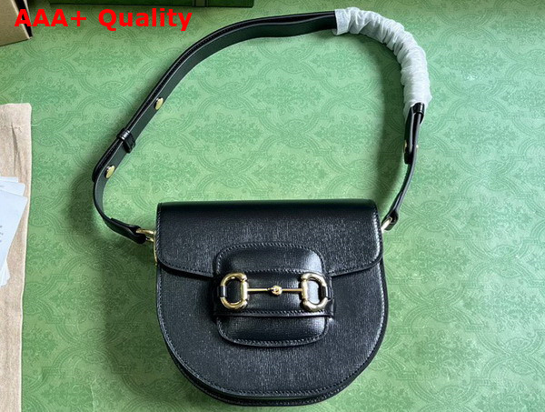 Gucci Horsebit 1955 Mini Rounded Bag in Black Leather 760191 Replica