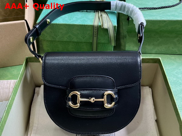 Gucci Horsebit 1955 Mini Rounded Bag in Black Leather 760191 Replica