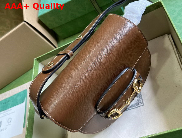 Gucci Horsebit 1955 Mini Rounded Bag in Brown Leather 760191 Replica