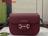 Gucci Horsebit 1955 Mini Shoulder Bag in Gucci Rosso Ancora Red Soft Leather 815205 Replica