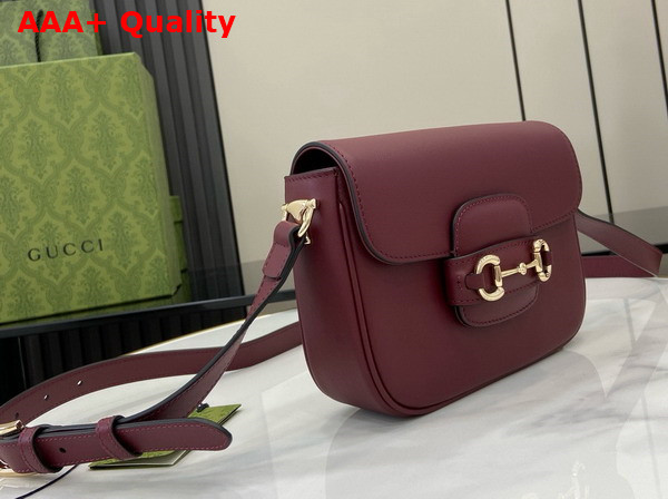 Gucci Horsebit 1955 Mini Shoulder Bag in Gucci Rosso Ancora Red Soft Leather 815205 Replica