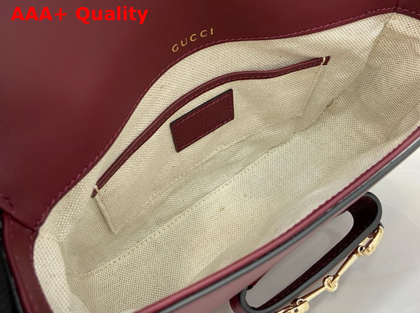 Gucci Horsebit 1955 Mini Shoulder Bag in Gucci Rosso Ancora Red Soft Leather 815205 Replica