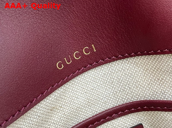 Gucci Horsebit 1955 Mini Shoulder Bag in Gucci Rosso Ancora Red Soft Leather 815205 Replica