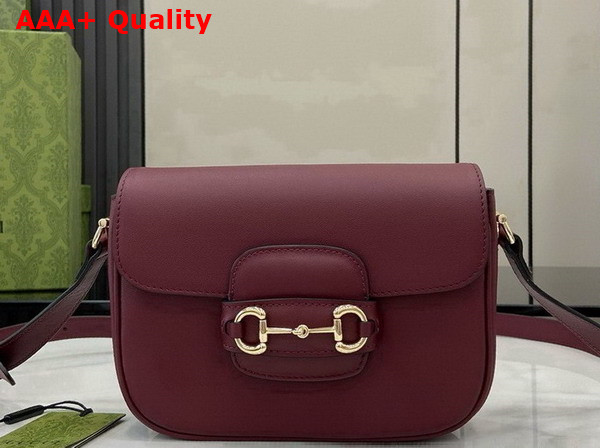 Gucci Horsebit 1955 Mini Shoulder Bag in Gucci Rosso Ancora Red Soft Leather 815205 Replica