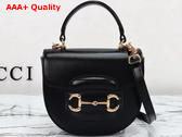 Gucci Horsebit 1955 Mini Top Handle Bag in Black Leather 781387 Replica