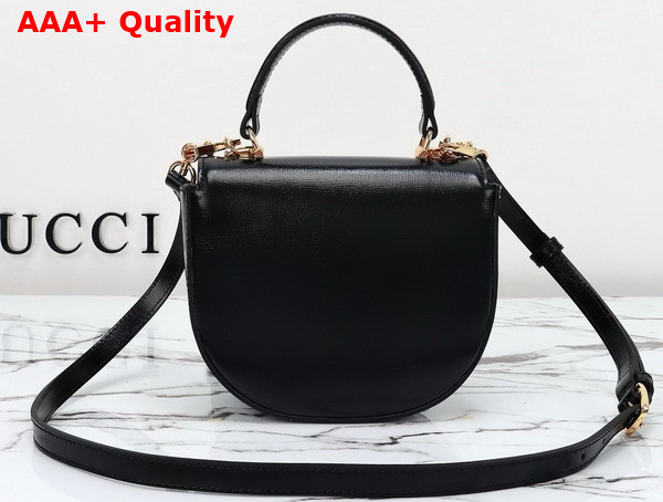 Gucci Horsebit 1955 Mini Top Handle Bag in Black Leather 781387 Replica