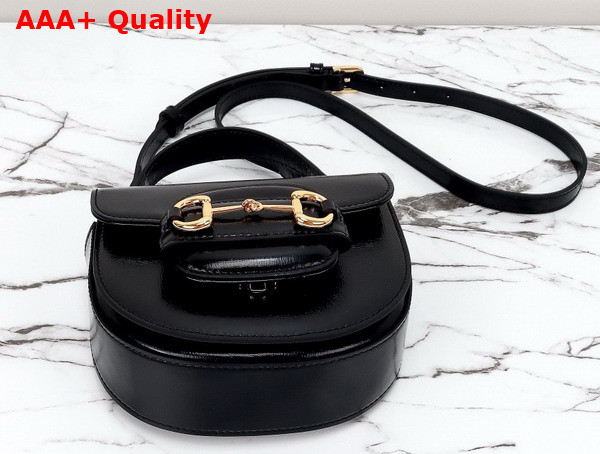 Gucci Horsebit 1955 Mini Top Handle Bag in Black Leather 781387 Replica