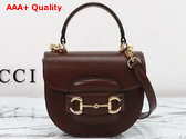 Gucci Horsebit 1955 Mini Top Handle Bag in Brown Leather 781387 Replica