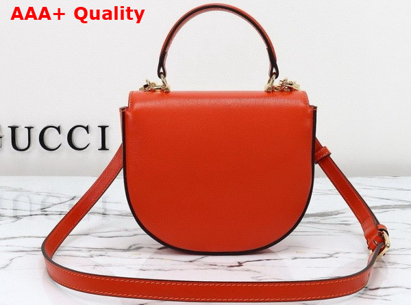 Gucci Horsebit 1955 Mini Top Handle Bag in Orange Leather 781387 Replica