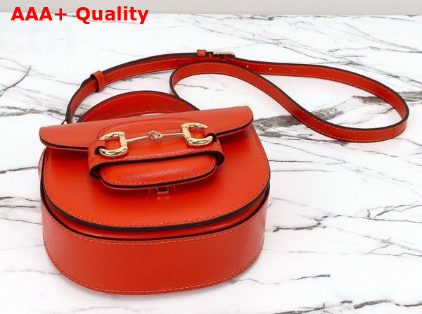 Gucci Horsebit 1955 Mini Top Handle Bag in Orange Leather 781387 Replica