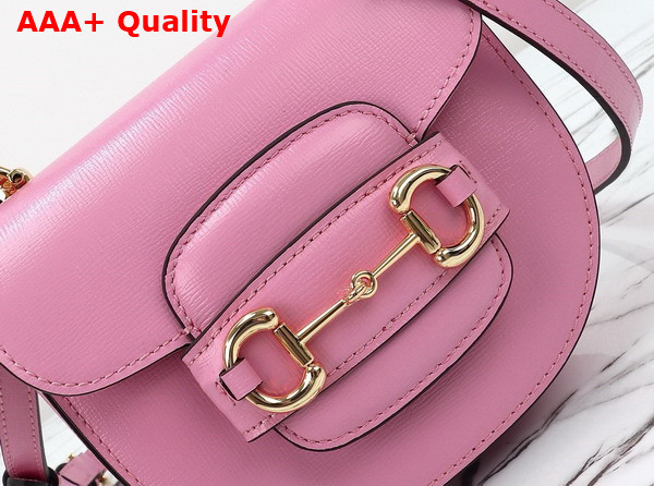 Gucci Horsebit 1955 Mini Top Handle Bag in Pink Leather 781387 Replica