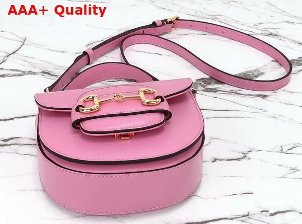 Gucci Horsebit 1955 Mini Top Handle Bag in Pink Leather 781387 Replica