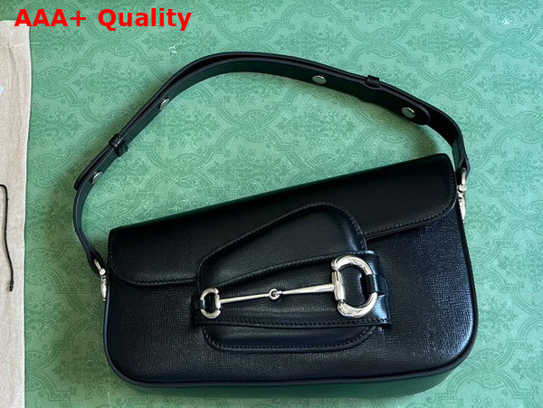 Gucci Horsebit 1955 Shoulder Bag in Black Leather 764155 Replica