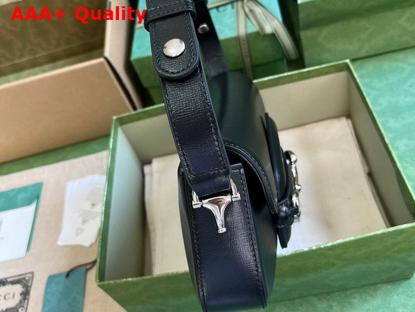 Gucci Horsebit 1955 Shoulder Bag in Black Leather 764155 Replica