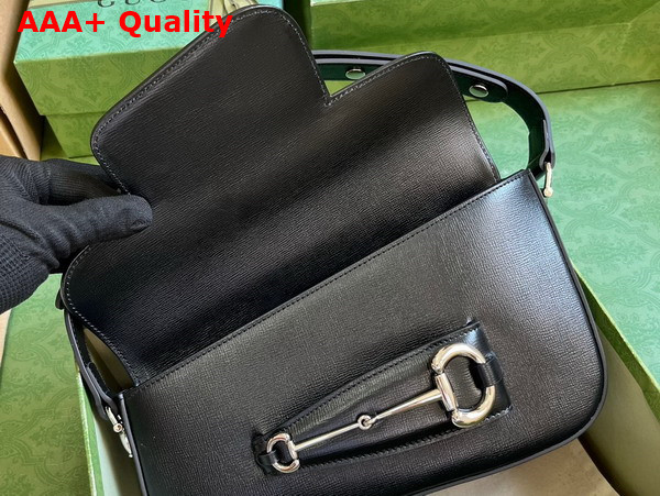 Gucci Horsebit 1955 Shoulder Bag in Black Leather 764155 Replica