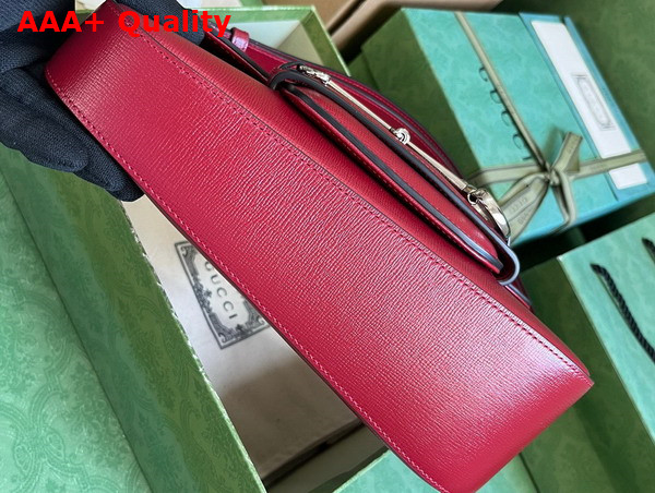 Gucci Horsebit 1955 Shoulder Bag in Red Leather 764155 Replica