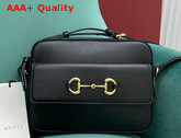 Gucci Horsebit 1955 Small Shoulder Bag Black Leather 645454 Replica