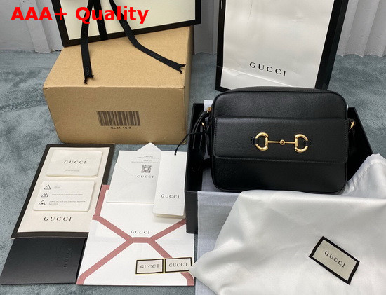 Gucci Horsebit 1955 Small Shoulder Bag Black Leather 645454 Replica