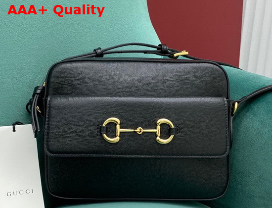 Gucci Horsebit 1955 Small Shoulder Bag Black Leather 645454 Replica