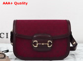 Gucci Horsebit 1955 Small Shoulder Bag Rosso Ancora Red Original GG Canvas 602204 Replica