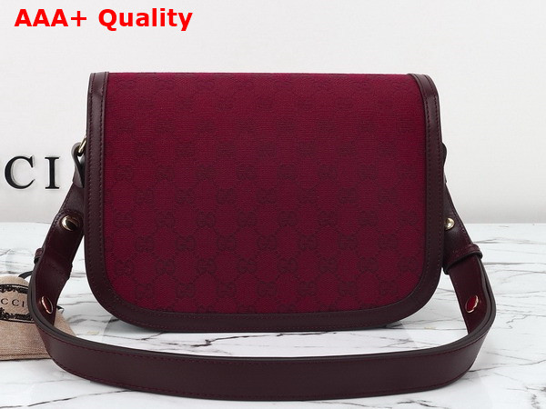 Gucci Horsebit 1955 Small Shoulder Bag Rosso Ancora Red Original GG Canvas 602204 Replica